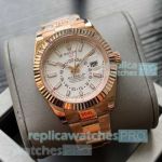 Replica Rolex Sky-Dweller Date Mingzhu Watches All Rose Gold 42mm